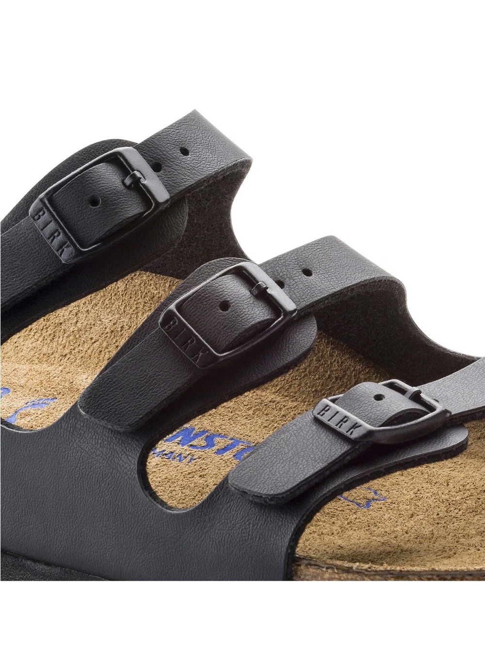 Birkenstock Women’s Black Triple Strap Cork Footbed Sandals - Size 39 - Picture 5 of 9